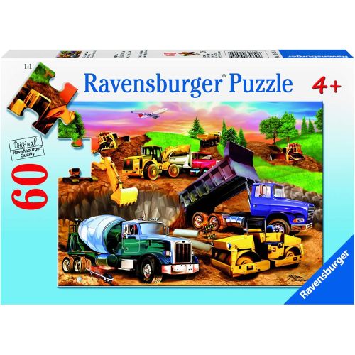  Ravensburger Construction Crowd 60 Piece Jigsaw Puzzle for Kids ? Every Piece is Unique, Pieces Fit Together Perfectly & Disney Moana One Ocean One Heart 100 Piece Jigsaw Puzzle