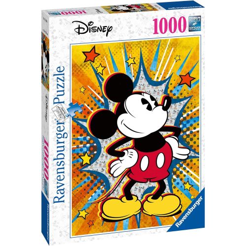  Ravensburger Retro Mickey Mouse 1000 Piece Jigsaw Puzzle for Adults Every Piece is Unique, Softclick Technology Means Pieces Fit Together Perfectly