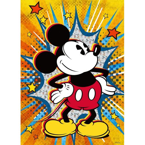  Ravensburger Retro Mickey Mouse 1000 Piece Jigsaw Puzzle for Adults Every Piece is Unique, Softclick Technology Means Pieces Fit Together Perfectly