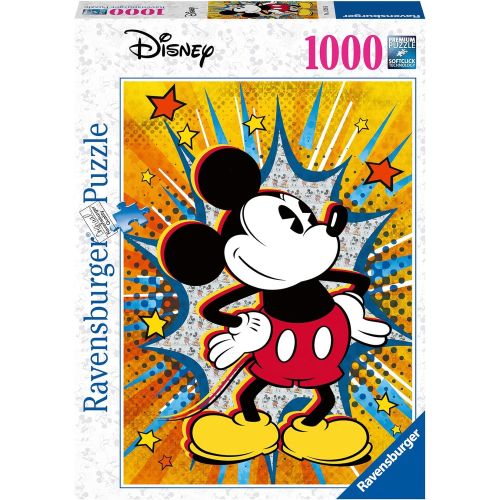  Ravensburger Retro Mickey Mouse 1000 Piece Jigsaw Puzzle for Adults Every Piece is Unique, Softclick Technology Means Pieces Fit Together Perfectly