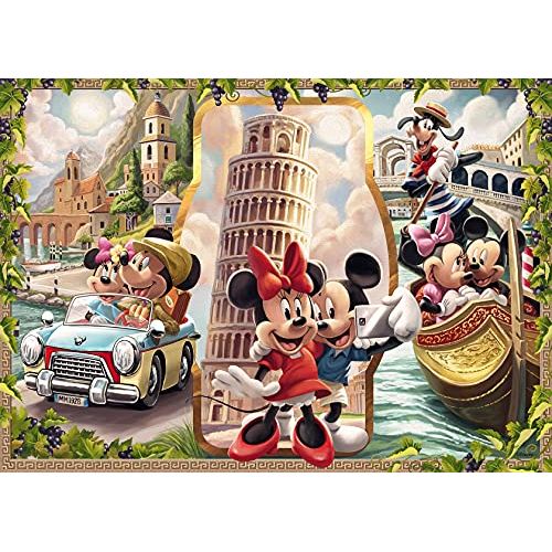  Ravensburger Disney Mickey Mouse: Vacation Mickey and Minnie 1000 Piece Jigsaw Puzzle for Adults Every Piece is Unique, Softclick Technology Means Pieces Fit Together Perfectly