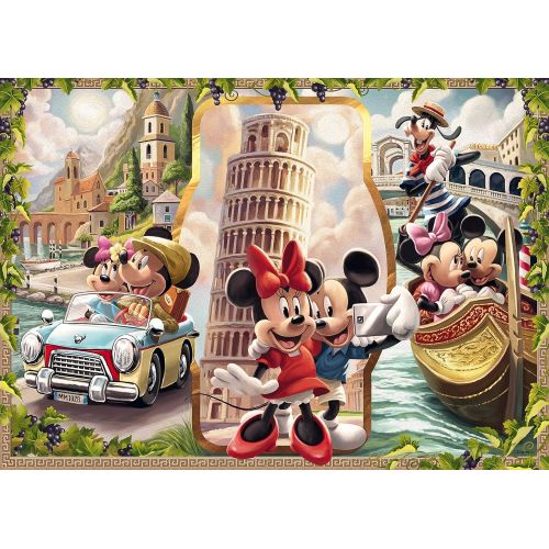  Ravensburger Disney Mickey Mouse: Vacation Mickey and Minnie 1000 Piece Jigsaw Puzzle for Adults Every Piece is Unique, Softclick Technology Means Pieces Fit Together Perfectly