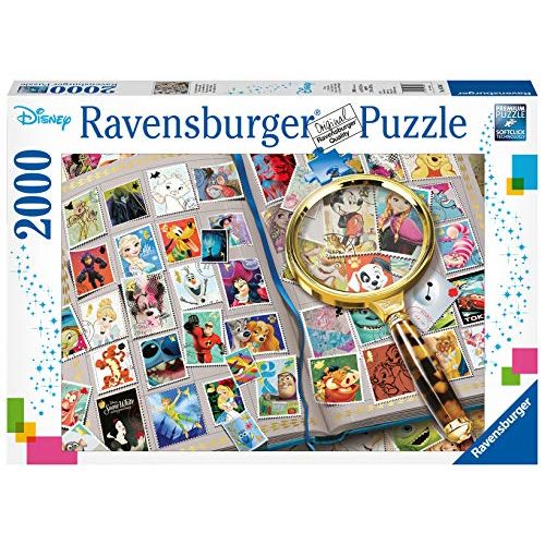  Ravensburger 16706 Disney Stamp Album 2000 Piece Puzzle for Adults, Every Piece is Unique, Softclick Technology Means Pieces Fit Together Perfectly,Multicolor