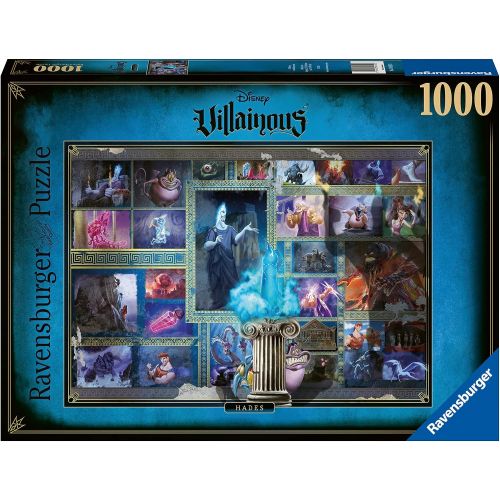  Ravensburger Disney Villainous: Hades 1000 Piece Jigsaw Puzzle for Adults Every Piece is Unique, Softclick Technology Means Pieces Fit Together Perfectly, Blue