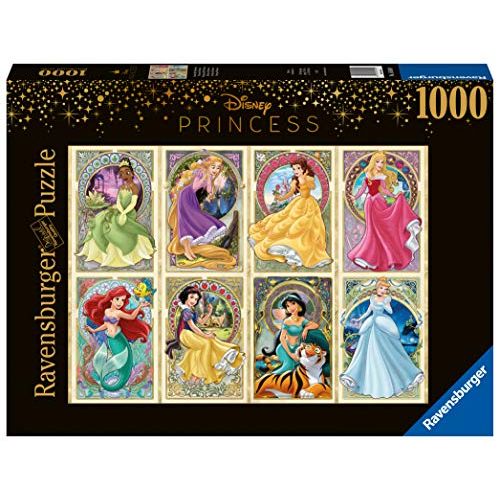  Ravensburger Disney?Art Nouveau Princesses 1000 Piece Jigsaw Puzzle for Adults 16504 Every Piece is Unique, Softclick Technology Means Pieces Fit Together Perfectly