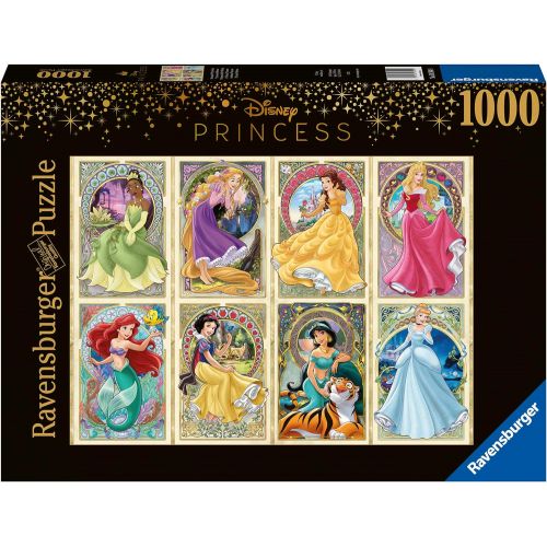  Ravensburger Disney?Art Nouveau Princesses 1000 Piece Jigsaw Puzzle for Adults 16504 Every Piece is Unique, Softclick Technology Means Pieces Fit Together Perfectly