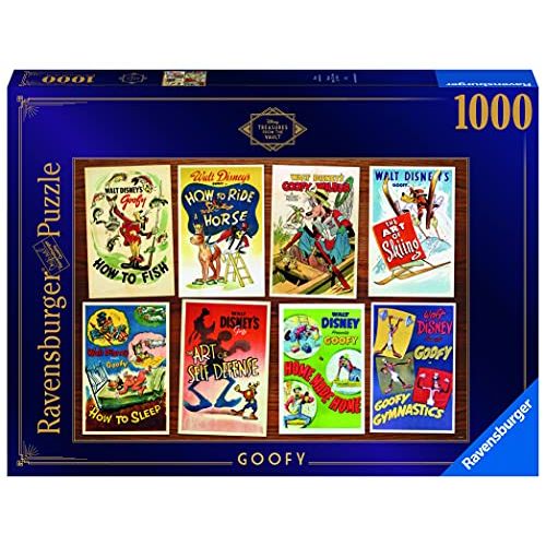  Ravensburger Disney Treasures from The Vault Goofy 1000 Piece Jigsaw Puzzle for Adults 16855 Every Piece is Unique, Softclick Technology Means Pieces Fit Together Perfectly A