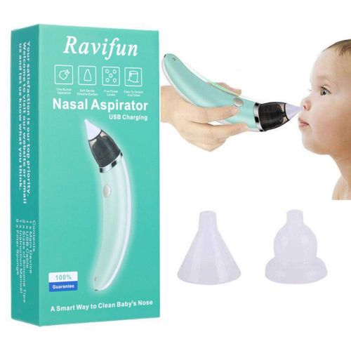  [아마존베스트]Electric Baby Nasal Aspirator, Ravifun Snot Sucker Nose Mucus Boogies Vacuum Cleaner with 5 Levels of Suction for Newborn Infant Toddlers and Kids