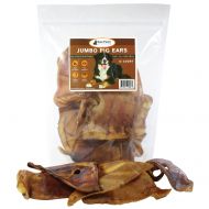 Raw Paws All Natural Jumbo Pig Ears for Dogs - Big Pork Dog Chews - Single Ingredient, Whole, Baked, Large Pig Ear Dog Treats for a Healthy Rawhide Alternative and Improved Dog Den