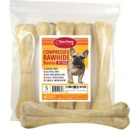 Raw Paws Pet Premium 10-inch Compressed Rawhide Bones for Dogs - Packed in USA - Long Lasting Dog Chews - Natural Pressed Rawhides - Large Dog Bones - Beef Hide Bones for Aggressiv