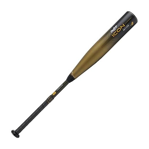 롤링스 Rawlings | ICON Baseball Bat | USSSA | -10/-8/-5 Drop | 2 Pc. Composite