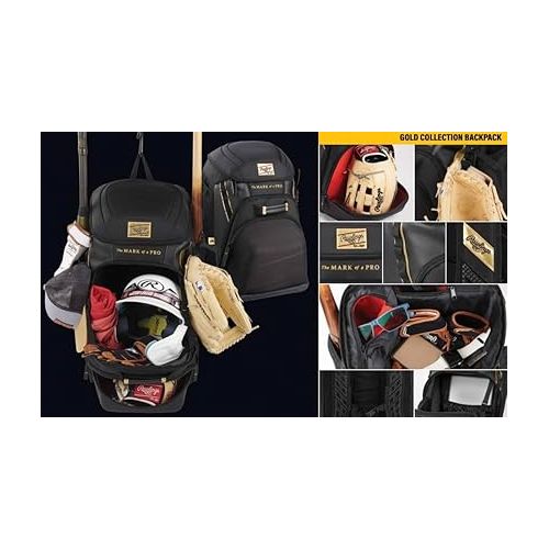 롤링스 Rawlings | GOLD COLLECTION Backpack Equipment Bag | Black