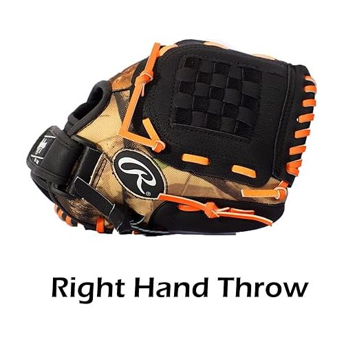 롤링스 Rawlings Playmaker Camo Kids Baseball Glove for Kids 5-8 - TBall Glove - 10, 10.5, 11 Inch - Left and Right Hand Throw