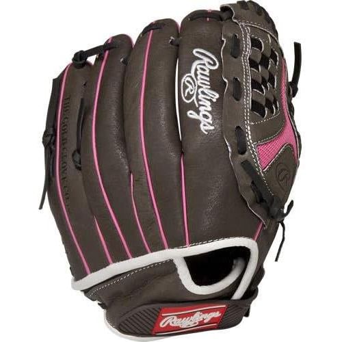 롤링스 Rawlings Sporting Goods Youth Storm Series Glove with Basket Web, Right Hand, Size 11, Gray