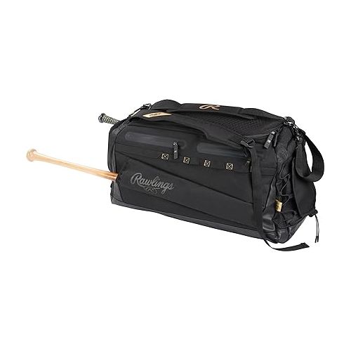 롤링스 Rawlings | GOLD COLLECTION Hybrid Equipment Bag | Baseball / Softball | Backpack / Duffel | Black