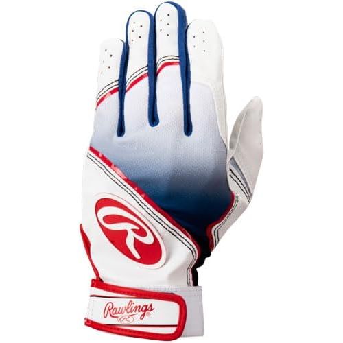 롤링스 Rawlings Sporting Goods Adult Exclusive Prodigy 360 Batting Gloves Red/White/Blue X-Large