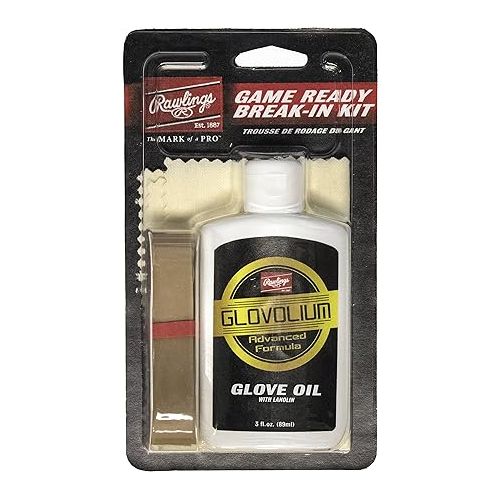 롤링스 Rawlings Glove Conditioner + Game Ready Glove Break-in Kit for Baseball/Softball