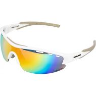 Rawlings Baseball Sunglasses or Softball Sunglasses - Ages 10 to Adult - Unisex Fit - Cycling Sunglasses - White/Multi 1803