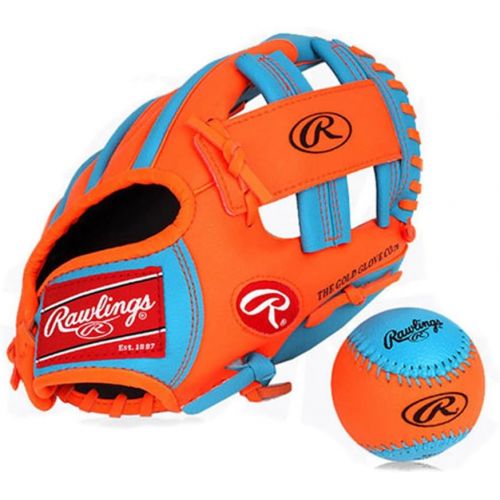 롤링스 [아마존베스트]Rawlings Baseball Gloves & Mitts for kids (blue+orange, 11 inch)