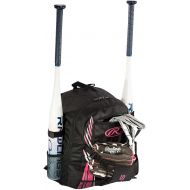 Rawlings Storm Girls Softball Bag - Sized for Youth Softball Backpack for Girls or TBall Bag ? Holds Two Bats ? Includes Hook to Hang on Fence