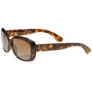 Ray-Ban Womens Jackie Ohh Polarized Rectangular Sunglasses, LIGHT HAVANA, 58 mm