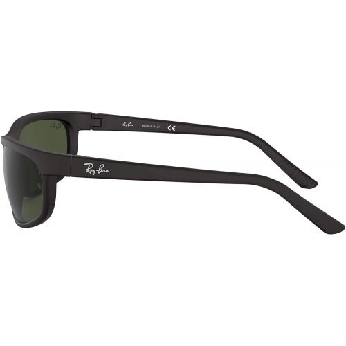  Ray-Ban RB2027 Predator 2 Icons Sports Sunglasses - BlackMatte BlackCrystal GreenG-15 XLTOne Size Fits All