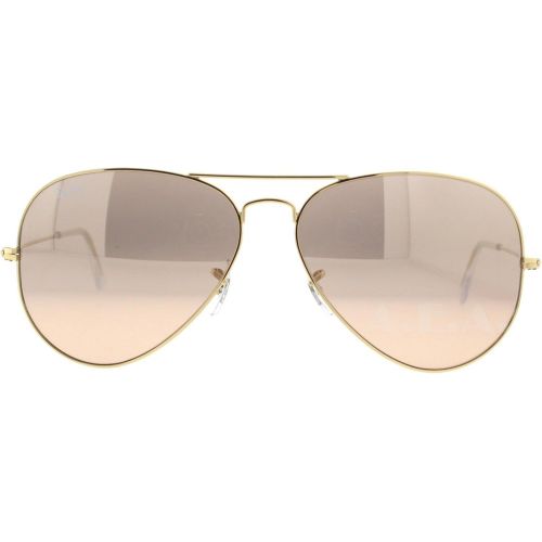  Ray-Ban New ORIGINAL Ray Ban RB 3025 0013E Gold BrownPink Lens Aviator Sunglasses-62 mm