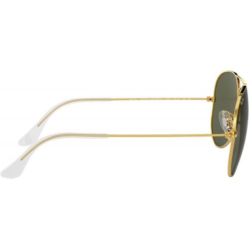  Ray-Ban AVIATOR LARGE METAL - GOLD Frame PHOTO YELLOW GSM Lenses 55mm Non-Polarized