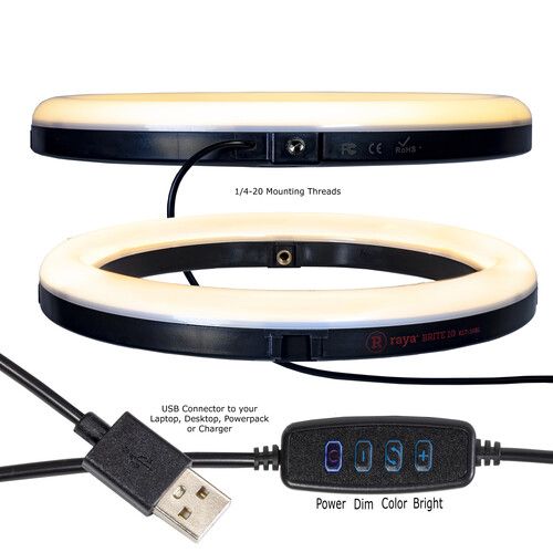  Raya Brite 10 USB Bi-Color LED Ring Light (10