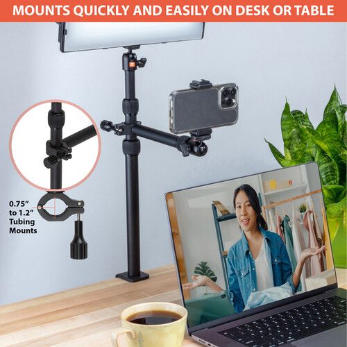  Raya LS-TT-SA Tabletop Light Stand with Side Arm