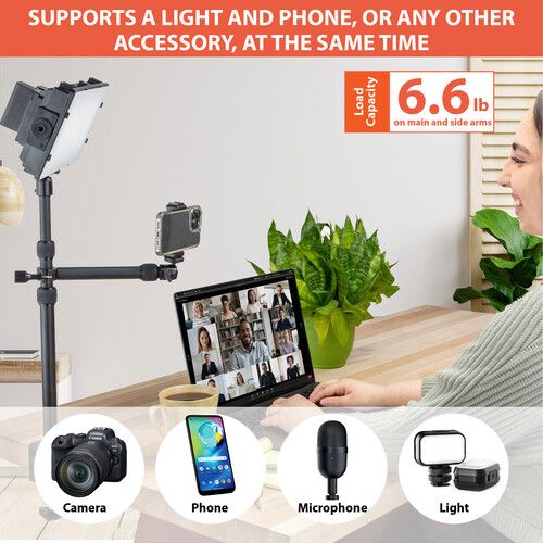  Raya LS-TT-SA Tabletop Light Stand with Side Arm