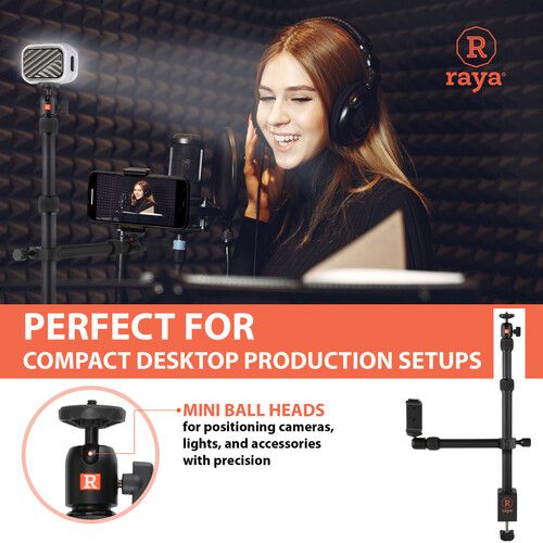  Raya LS-TT-SA Tabletop Light Stand with Side Arm