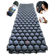 Rayan Deluxe Backpacking Sleeping Pad for Camping, Hiking or Travel - Ultralight Self Inflating Mat - Lightweight, Compact and Comfortable Air Mattress