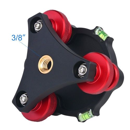  Rayfoto Leveler w Bubble Level LP-68 for Tripod 38 Mounting Screw 3 Adjustment Dials for Camera Tripod