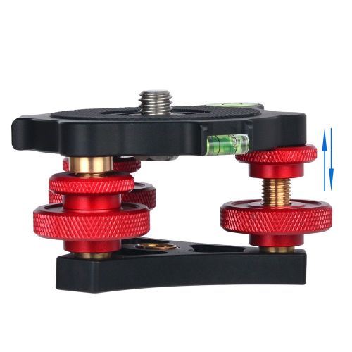  Rayfoto Leveler w Bubble Level LP-68 for Tripod 38 Mounting Screw 3 Adjustment Dials for Camera Tripod