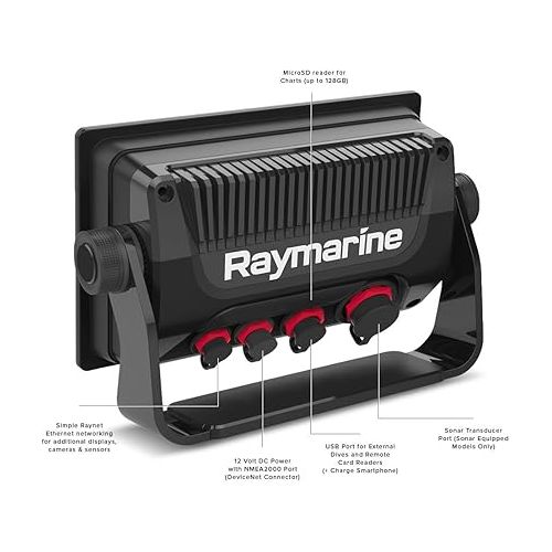  Raymarine Axiom 7 Fish Finder with Built in GPS, WiFi, Chirp Sonar and Downvision with Transducer and Navionics+, 7