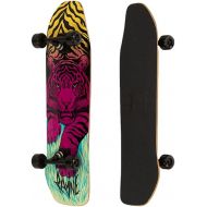 Rayne Longboards Tiger 32 Double Kick Cruiser Skateboard, Multi-Color