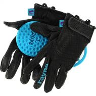 Rayne V2 High Society Safety Meeting Black / Cyan Slide Gloves - Small