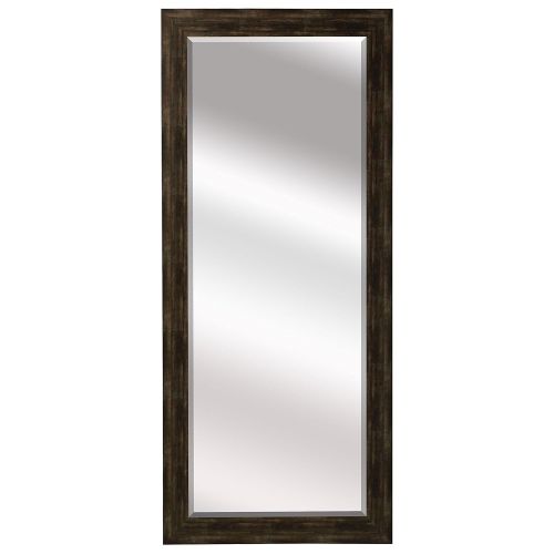  Rayne Mirrors US Made Brushed Classic Brown Beveled Full Body Mirror Exterior: 30.5 X 71
