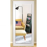 Rayne Mirrors US Made Glossy White Beveled Full Body Mirror Exterior: 28.5 X 69