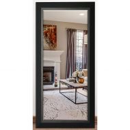 Rayne Mirrors US Made Attractive Matte Black Beveled Full Body Mirror Exterior: 30 X 70.5