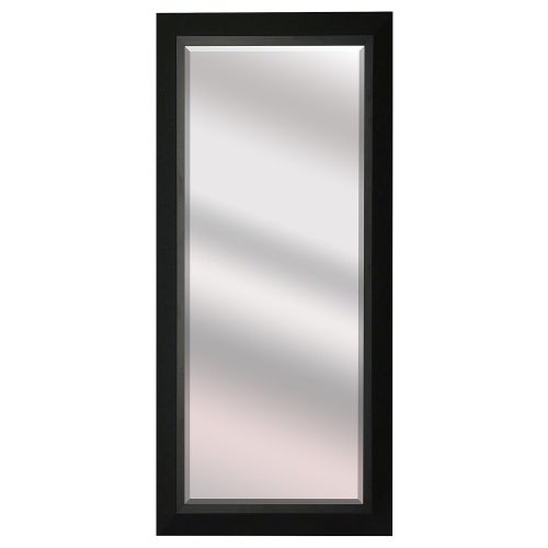  Rayne Mirrors US Made Attractive Matte Black Beveled Full Body Mirror Exterior: 30 X 70.5