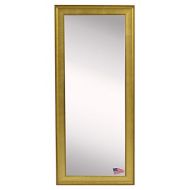 Rayne Mirrors V057TM American Made Vintage Gold Mirror with Silver/Bronze Edge Finish, 24 X 62