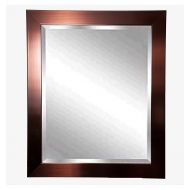 Rayne Mirrors American Made Rayne Shiny Bronze Beveled Wall Mirror, 24.5 x 30.5