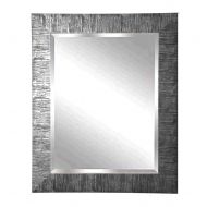 Rayne Mirrors American Made Rayne Safari Silver Beveled Wall Mirror, 30.5 x 36.5