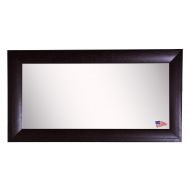 Rayne Mirrors DV023S American Made Leather Double Vanity Wall Mirror, Espresso