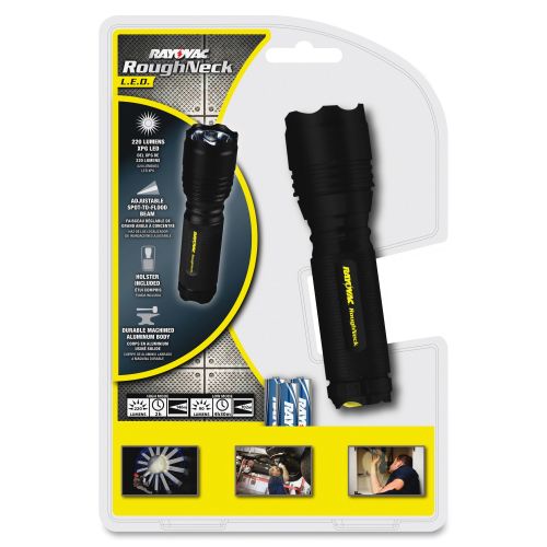  Rayovac, RAYRNT3AAAB, Rough Neck LED 3AAA Tactical Flashlight, 1 Each, Black