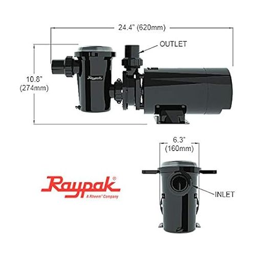  Raypak Protege 1 Horsepower Aboveground Pool Pump - 2 Speed