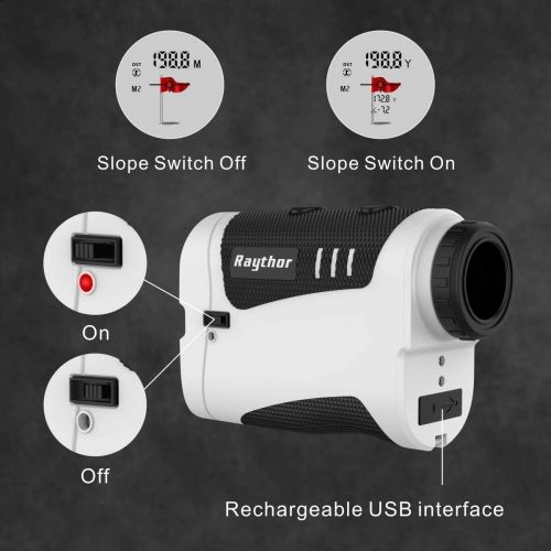  [아마존베스트]Raythor Pro GEN S2 Golf Rangefinder, Laser Range Finder with Pinsensor and Physical Slope Switch, Continuous Scan, Rechargeable Battery, Tournament Legal Rangefinder for Profession