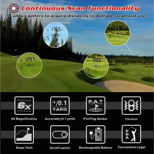  [아마존베스트]Raythor Pro GEN S2 Golf Rangefinder, Laser Range Finder with Pinsensor and Physical Slope Switch, Continuous Scan, Rechargeable Battery, Tournament Legal Rangefinder for Profession